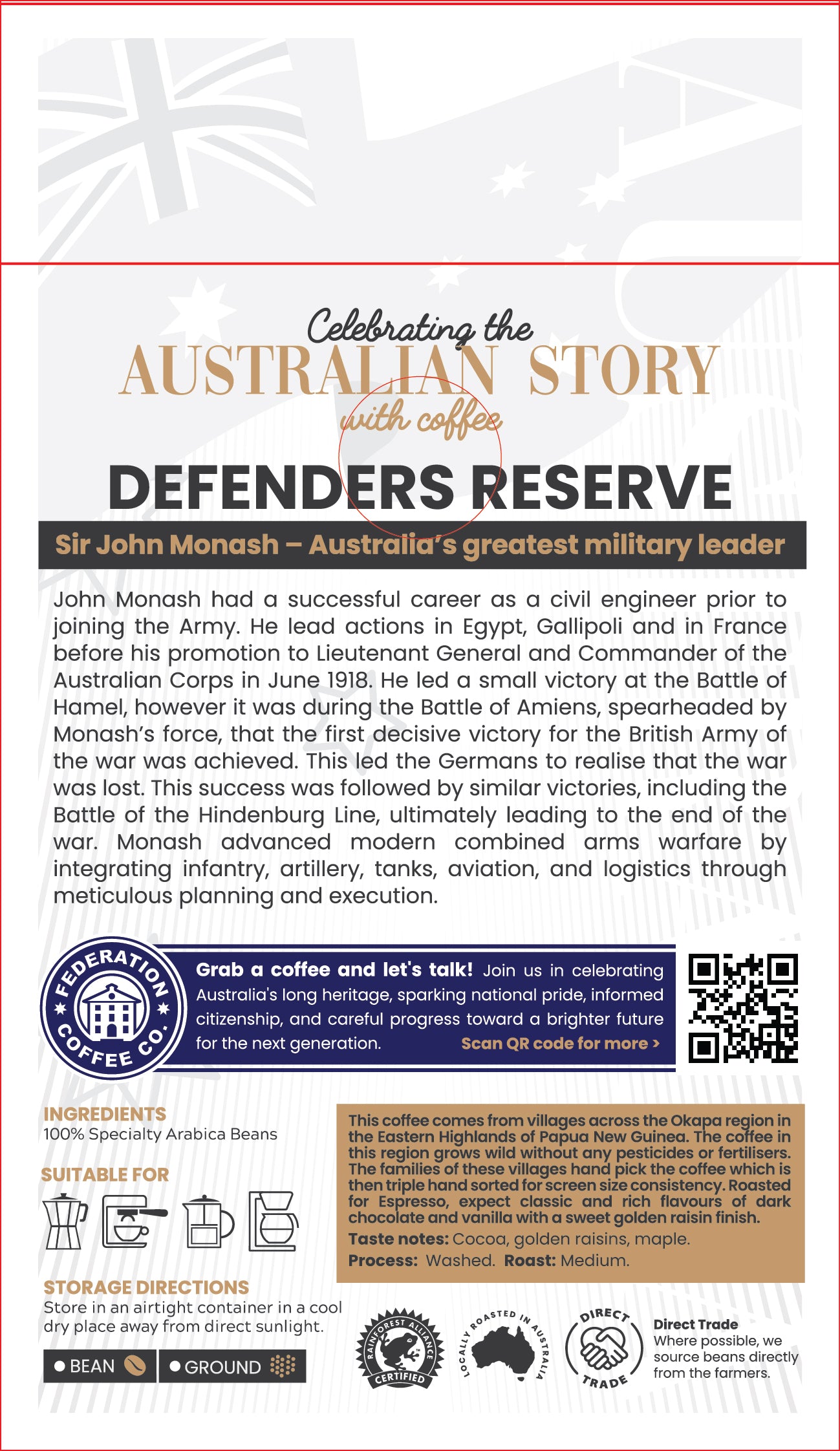 Defenders Reserve - Sir John Monash (250g)